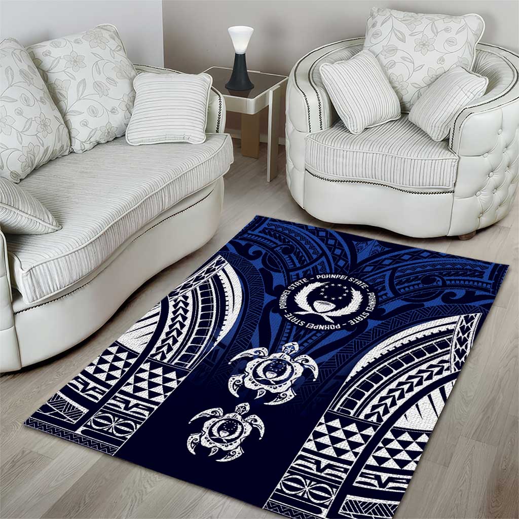 FSM Pohnpei States Area Rug Micronesia Six 9 One Polynesian Tribal Pattern