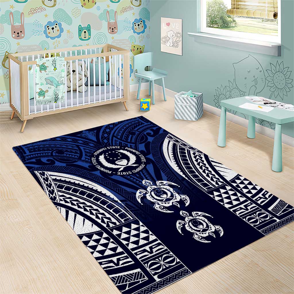 FSM Pohnpei States Area Rug Micronesia Six 9 One Polynesian Tribal Pattern