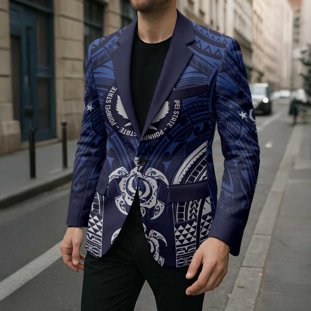 FSM Pohnpei States Blazer Micronesia Six 9 One Polynesian Tribal Pattern - Polynesian Pride