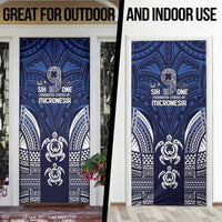 FSM Pohnpei States Door Cover Micronesia Six 9 One Polynesian Tribal Pattern - Polynesian Pride