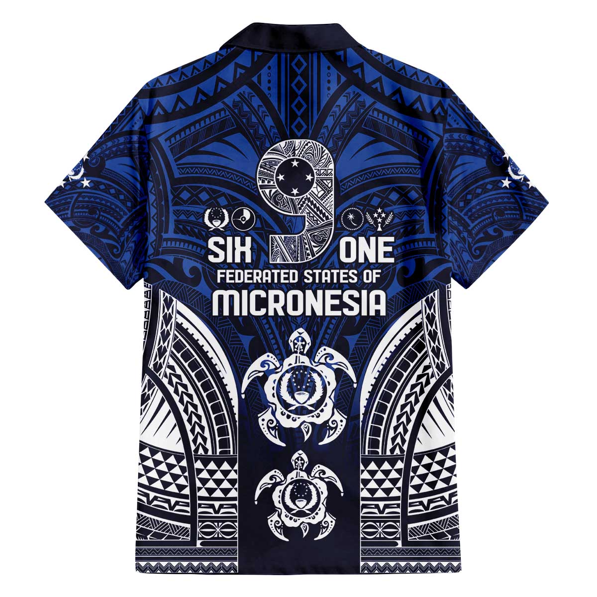FSM Pohnpei States Family Matching Off The Shoulder Long Sleeve Dress and Hawaiian Shirt Micronesia Six 9 One Polynesian Tribal Pattern