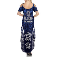 FSM Pohnpei States Family Matching Summer Maxi Dress and Hawaiian Shirt Micronesia Six 9 One Polynesian Tribal Pattern