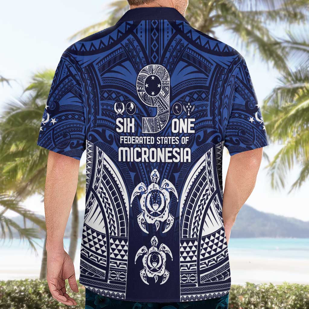 FSM Pohnpei States Hawaiian Shirt Micronesia Six 9 One Polynesian Tribal Pattern