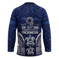 FSM Pohnpei States Hockey Jersey Micronesia Six 9 One Polynesian Tribal Pattern - Polynesian Pride