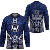 FSM Pohnpei States Hockey Jersey Micronesia Six 9 One Polynesian Tribal Pattern - Polynesian Pride
