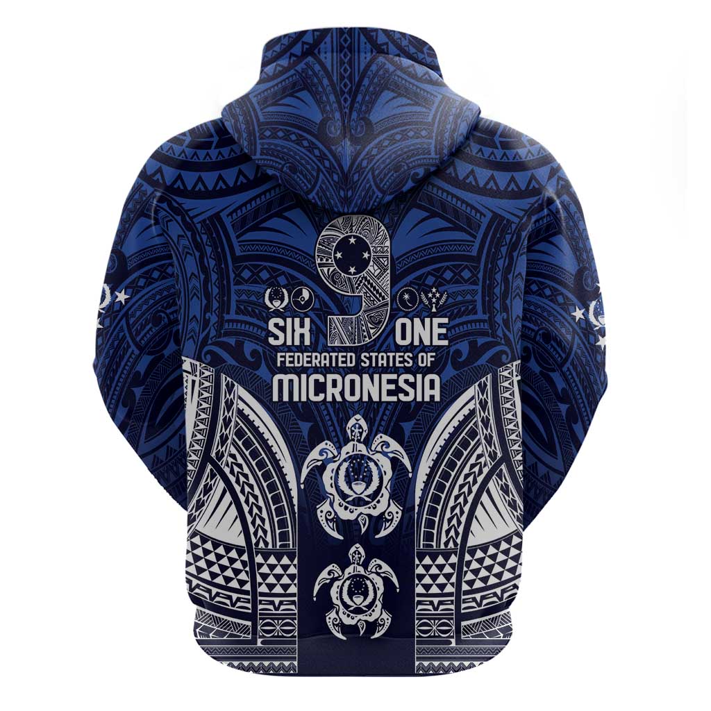 FSM Pohnpei States Hoodie Micronesia Six 9 One Polynesian Tribal Pattern