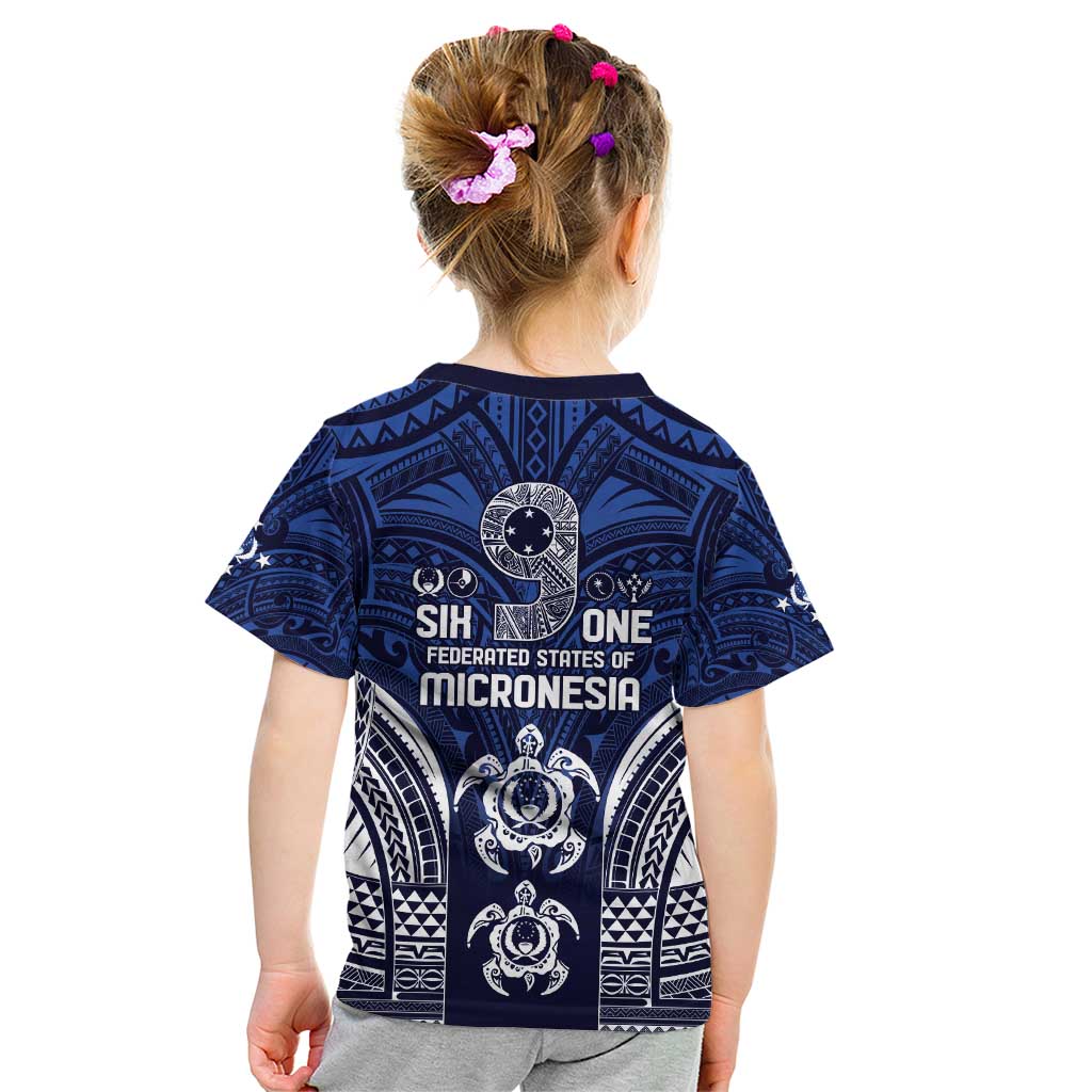 FSM Pohnpei States Kid T Shirt Micronesia Six 9 One Polynesian Tribal Pattern
