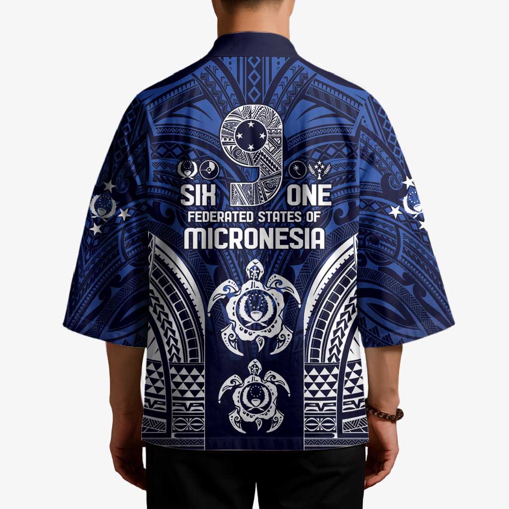 FSM Pohnpei States Kimono Micronesia Six 9 One Polynesian Tribal Pattern - Polynesian Pride