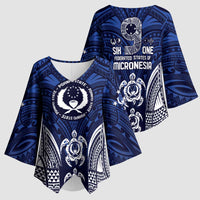 FSM Pohnpei States Kimono Sleeve Blouse Micronesia Six 9 One Polynesian Tribal Pattern - Polynesian Pride