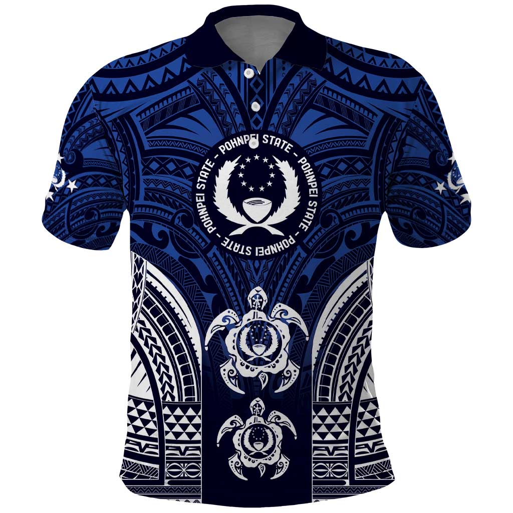 FSM Pohnpei States Polo Shirt Micronesia Six 9 One Polynesian Tribal Pattern