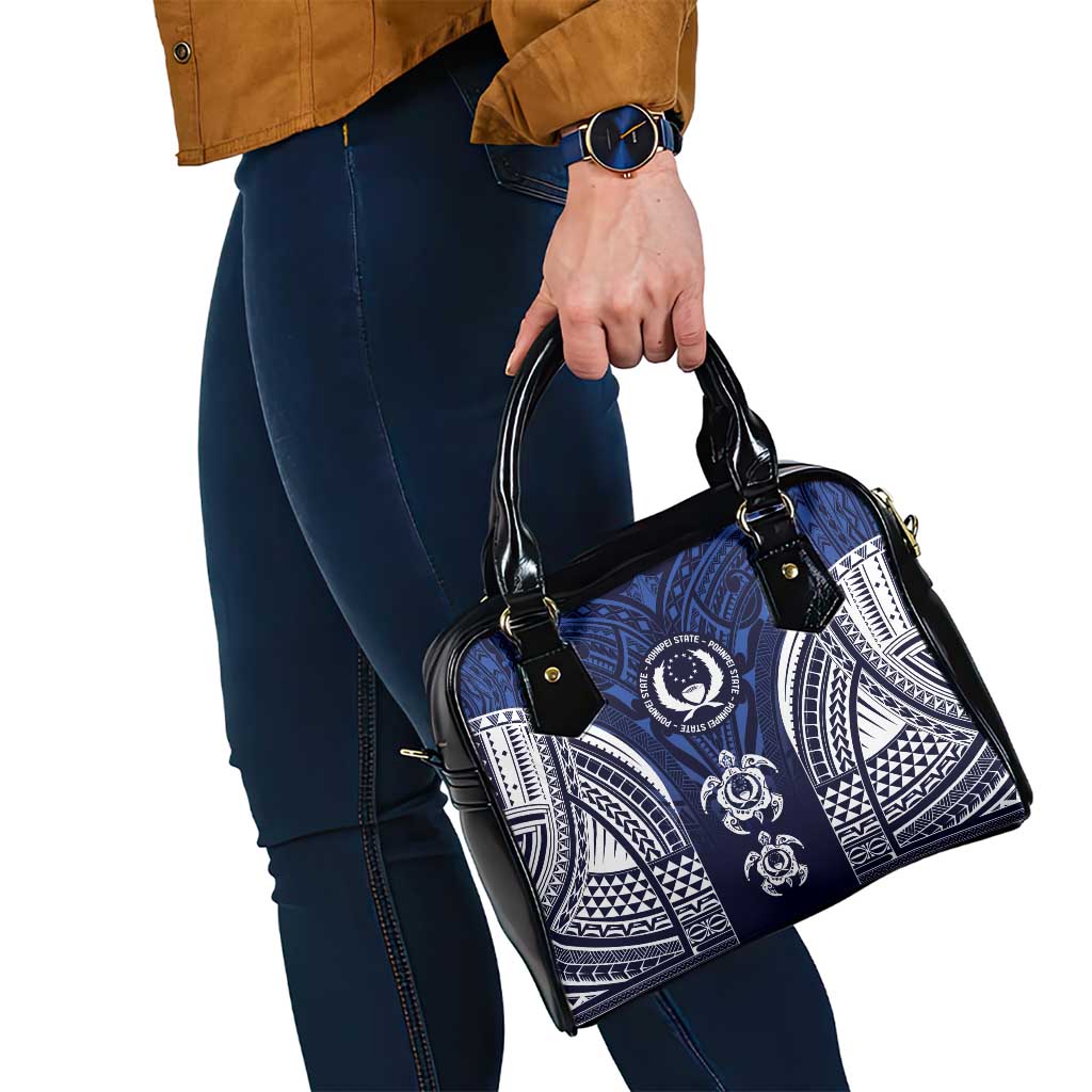 FSM Pohnpei States Shoulder Handbag Micronesia Six 9 One Polynesian Tribal Pattern