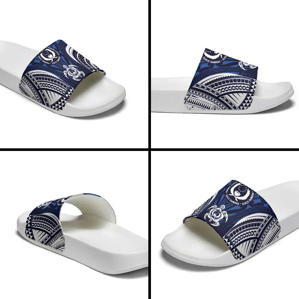 FSM Pohnpei States Slide Sandals Micronesia Six 9 One Polynesian Tribal Pattern - Polynesian Pride