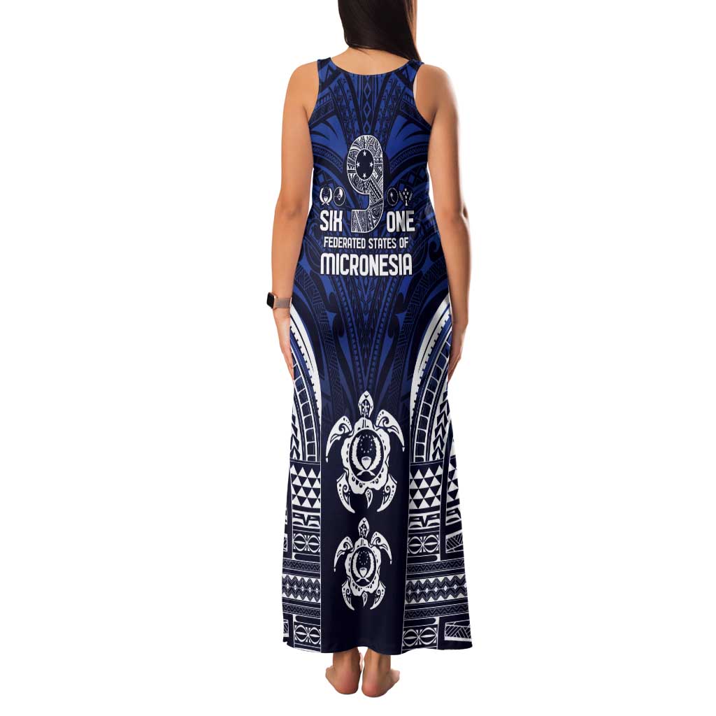 FSM Pohnpei States Tank Maxi Dress Micronesia Six 9 One Polynesian Tribal Pattern