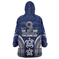 FSM Pohnpei States Wearable Blanket Hoodie Micronesia Six 9 One Polynesian Tribal Pattern