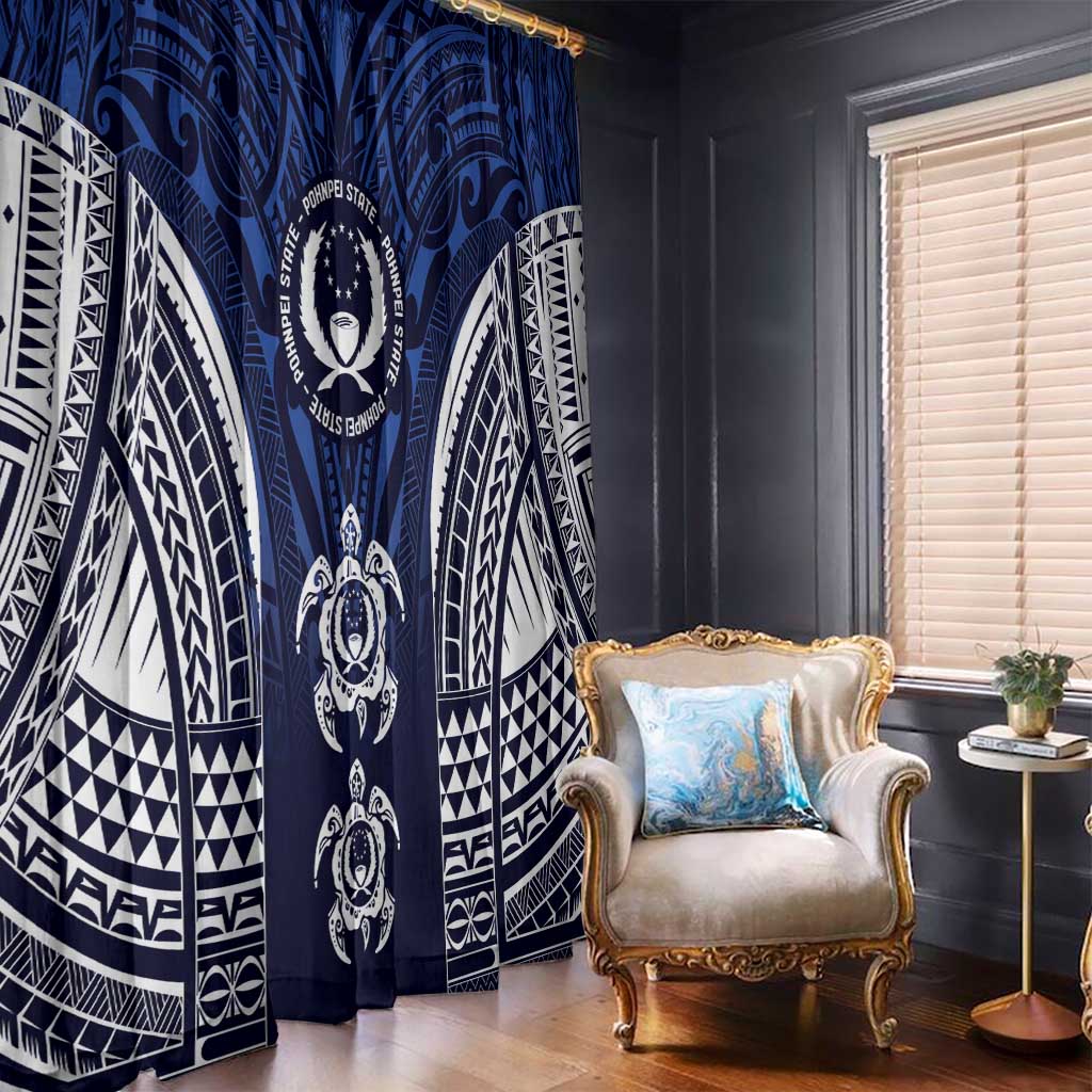 FSM Pohnpei States Window Curtain Micronesia Six 9 One Polynesian Tribal Pattern