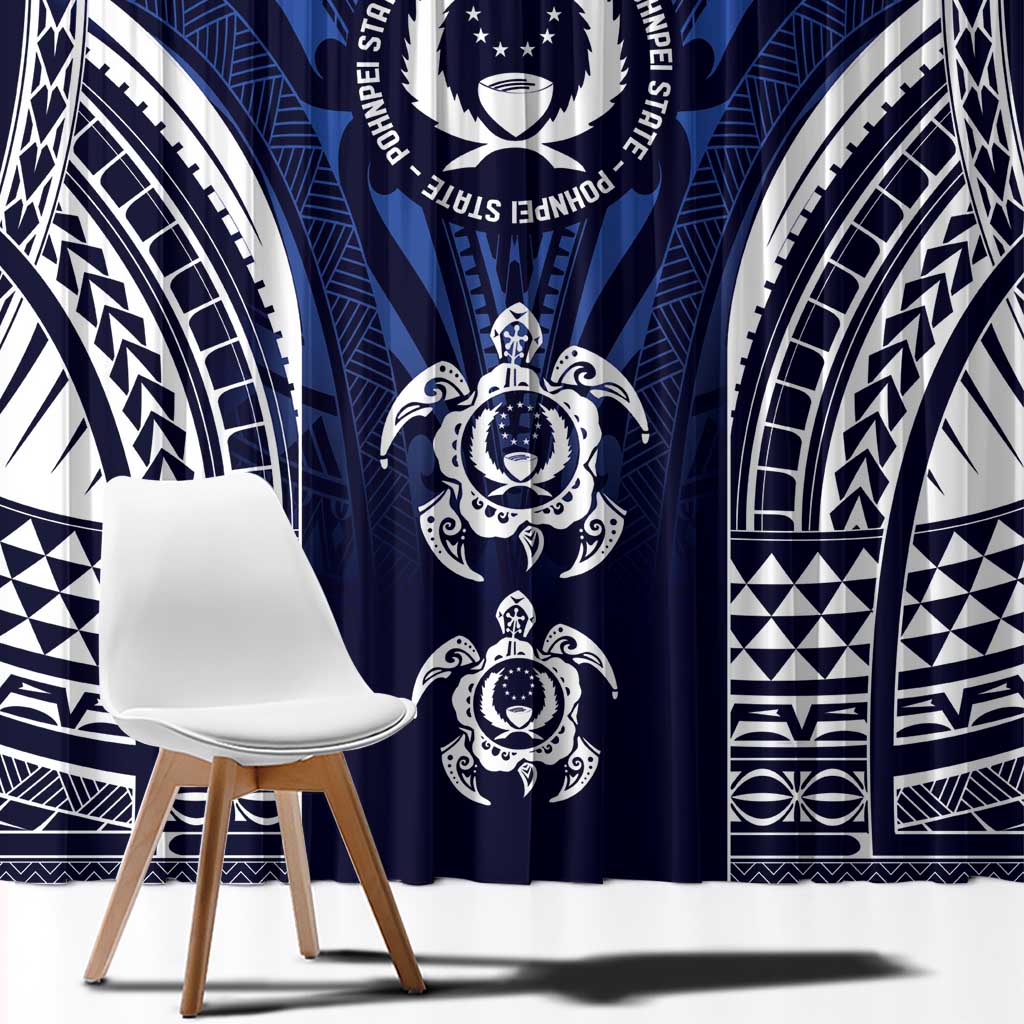 FSM Pohnpei States Window Curtain Micronesia Six 9 One Polynesian Tribal Pattern