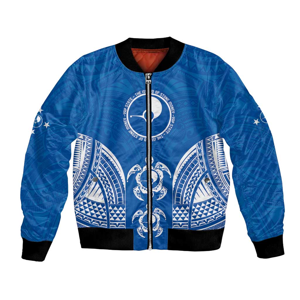 FSM Yap States Bomber Jacket Micronesia Six 9 One Polynesian Tribal Pattern