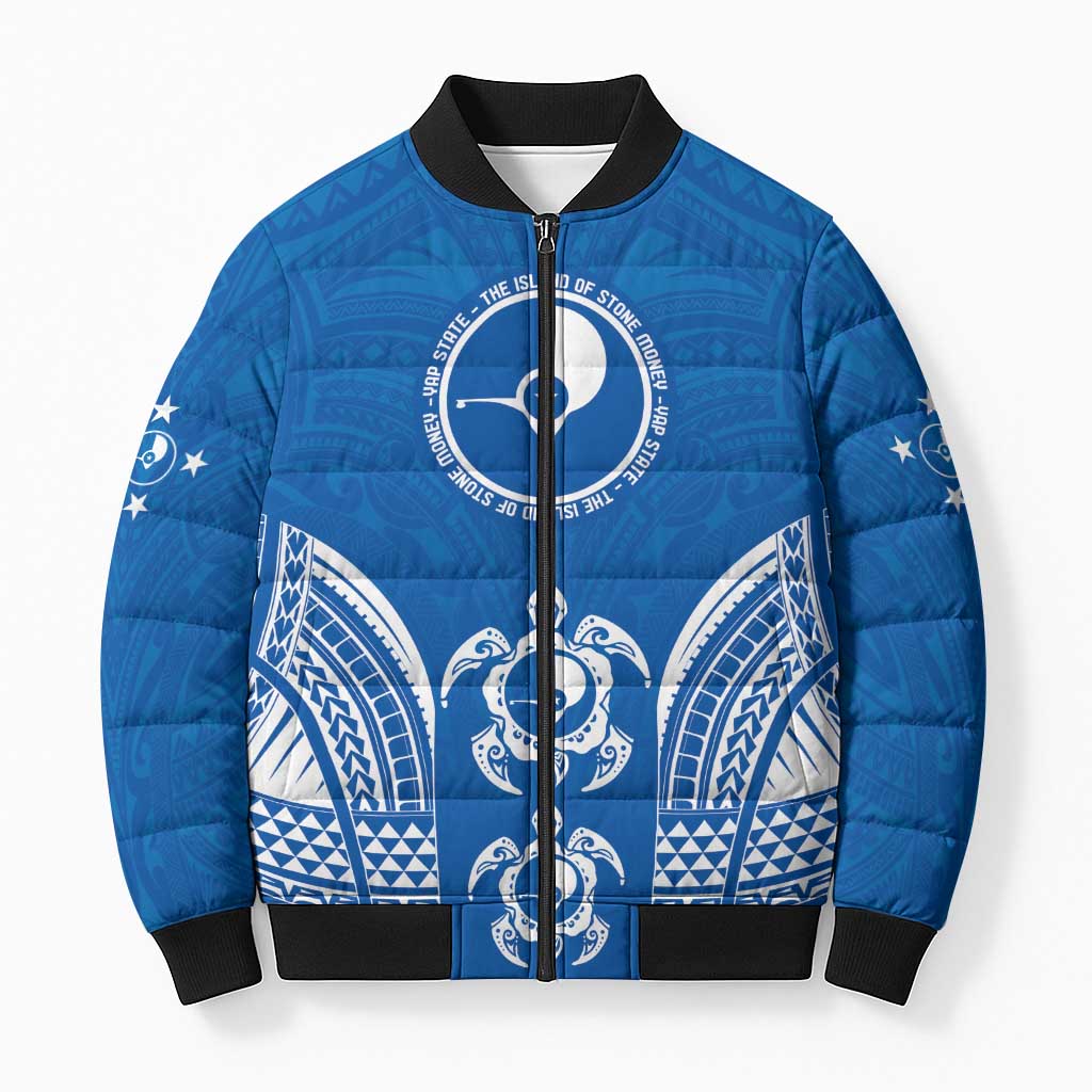 FSM Yap States Bomber Puffer Jacket Micronesia Six 9 One Polynesian Tribal Pattern - Polynesian Pride