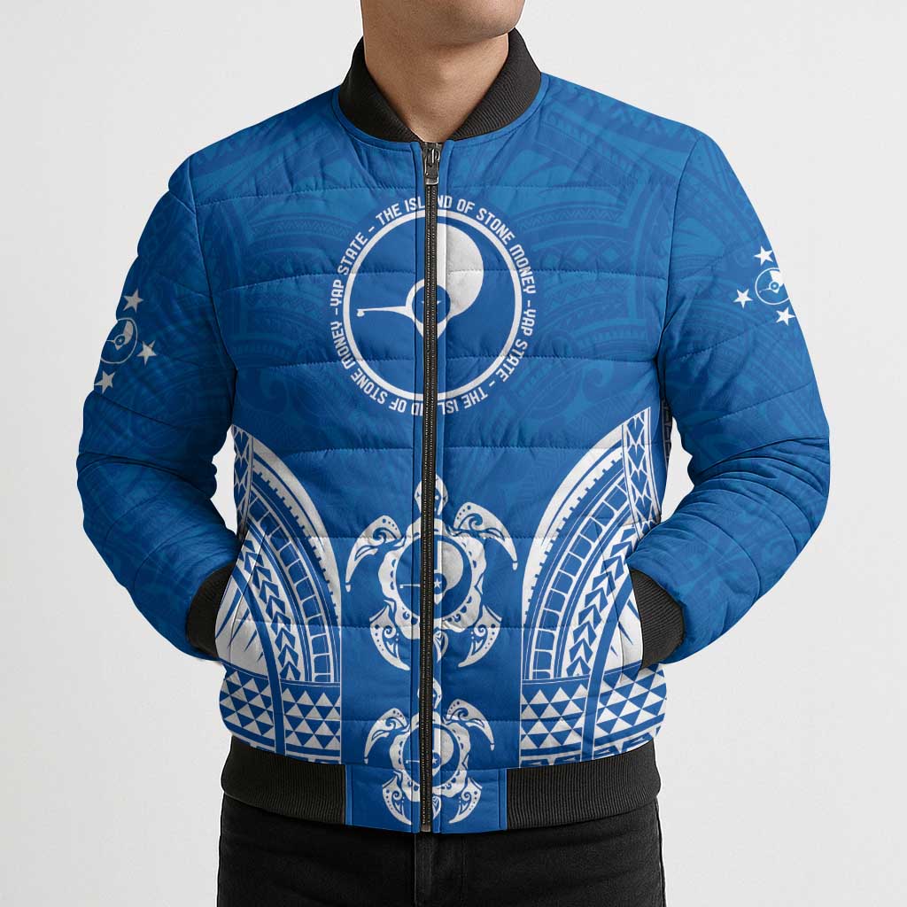 FSM Yap States Bomber Puffer Jacket Micronesia Six 9 One Polynesian Tribal Pattern - Polynesian Pride