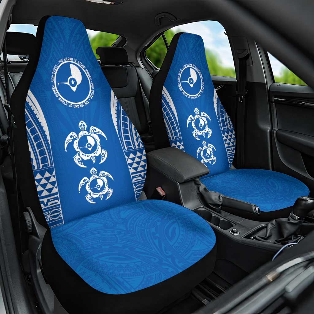 FSM Yap States Car Seat Cover Micronesia Six 9 One Polynesian Tribal Pattern