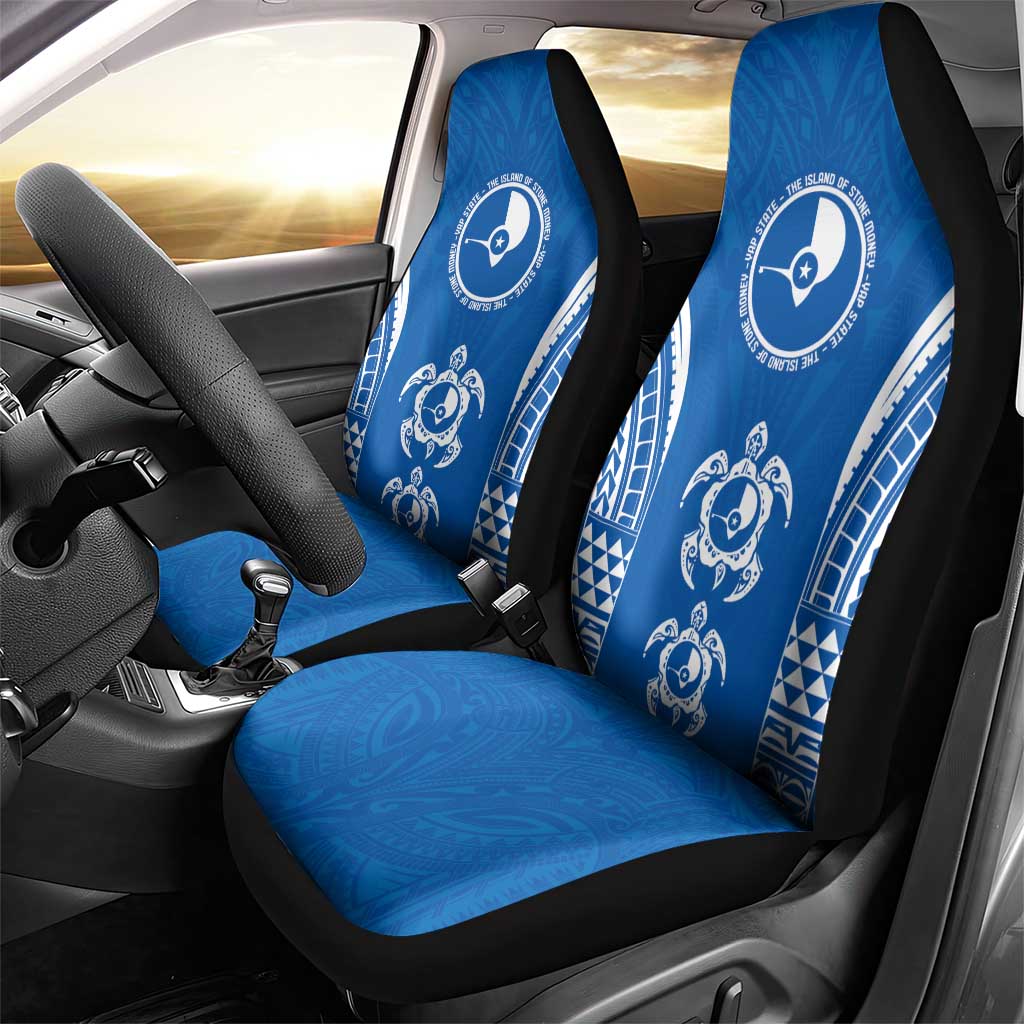 FSM Yap States Car Seat Cover Micronesia Six 9 One Polynesian Tribal Pattern