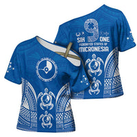 FSM Yap States Cross Shoulder Shirt Micronesia Six 9 One Polynesian Tribal Pattern - Polynesian Pride