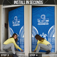 FSM Yap States Door Cover Micronesia Six 9 One Polynesian Tribal Pattern - Polynesian Pride