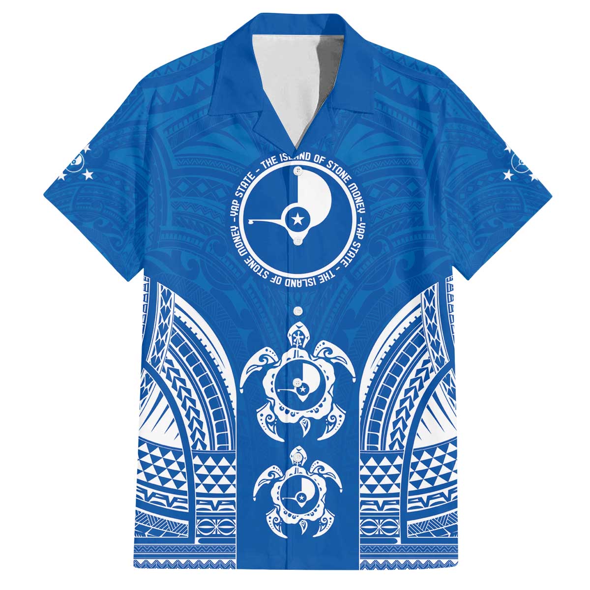 FSM Yap States Family Matching Off The Shoulder Long Sleeve Dress and Hawaiian Shirt Micronesia Six 9 One Polynesian Tribal Pattern