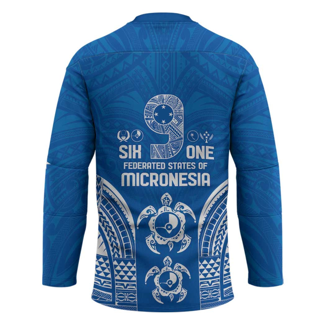 FSM Yap States Hockey Jersey Micronesia Six 9 One Polynesian Tribal Pattern - Polynesian Pride