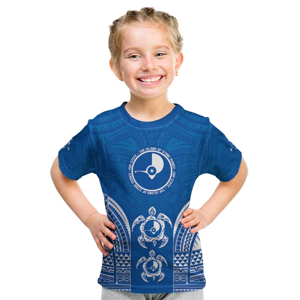 FSM Yap States Kid T Shirt Micronesia Six 9 One Polynesian Tribal Pattern