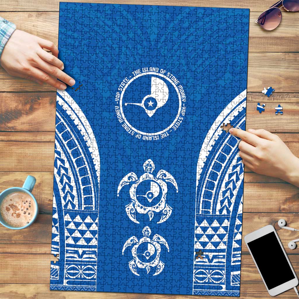 FSM Yap States Puzzle Micronesia Six 9 One Polynesian Tribal Pattern - Polynesian Pride