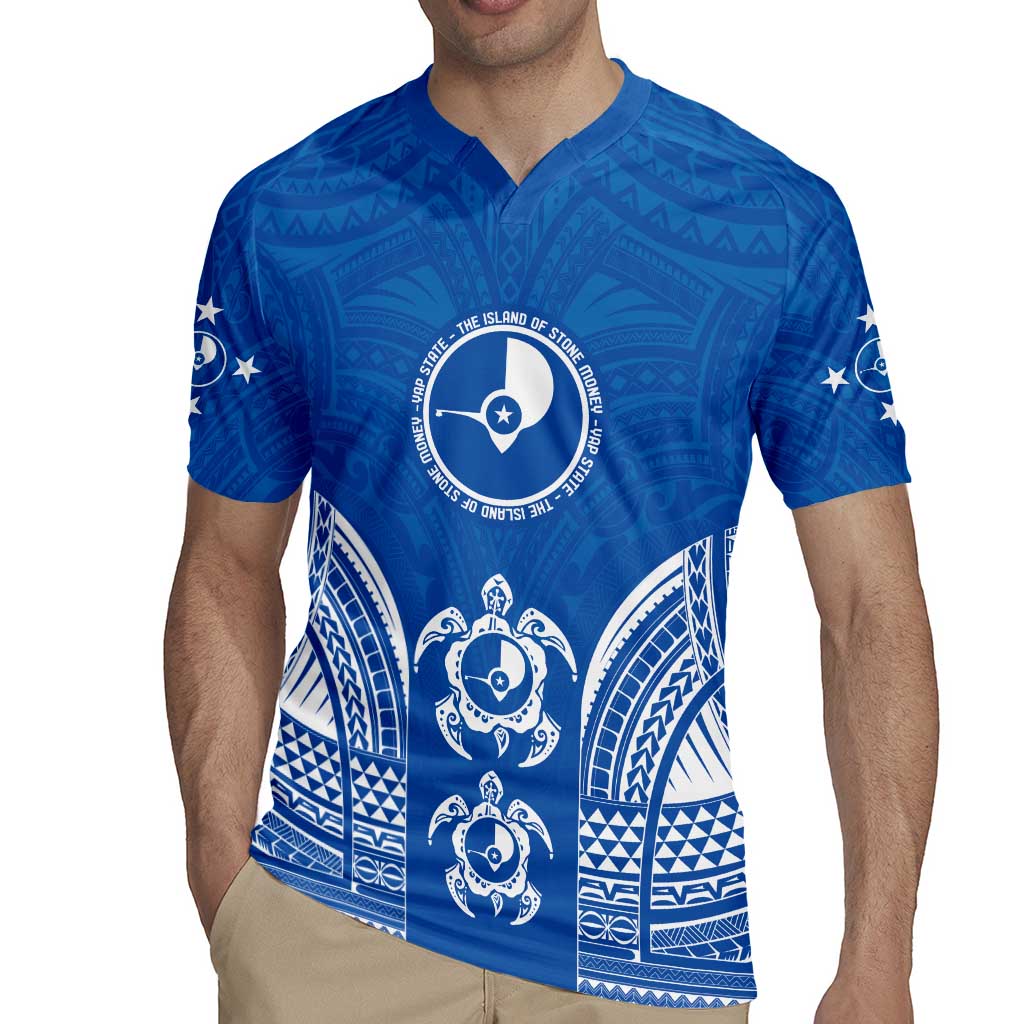 FSM Yap States Rugby Jersey Micronesia Six 9 One Polynesian Tribal Pattern
