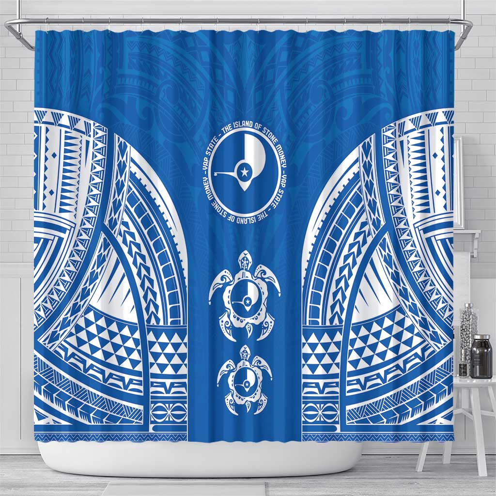 FSM Yap States Shower Curtain Micronesia Six 9 One Polynesian Tribal Pattern