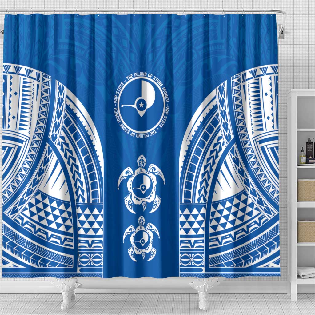 FSM Yap States Shower Curtain Micronesia Six 9 One Polynesian Tribal Pattern