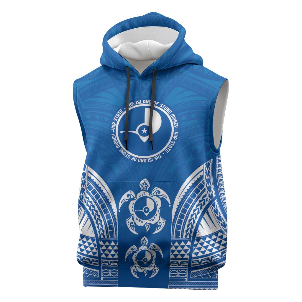 FSM Yap States Sleeveless Hoodie Micronesia Six 9 One Polynesian Tribal Pattern - Polynesian Pride