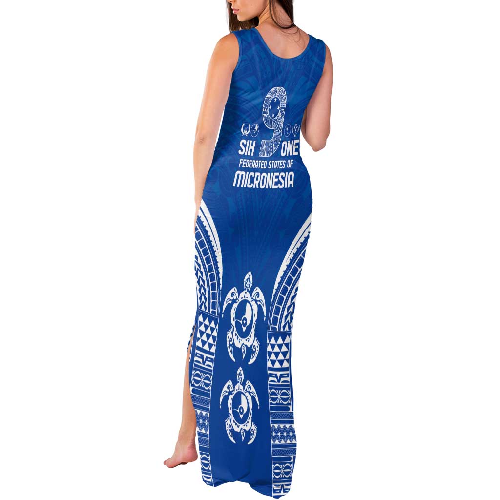 FSM Yap States Tank Maxi Dress Micronesia Six 9 One Polynesian Tribal Pattern