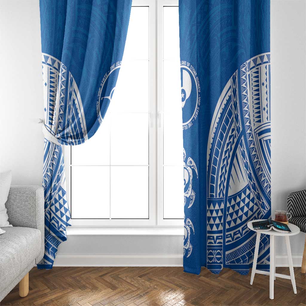 FSM Yap States Window Curtain Micronesia Six 9 One Polynesian Tribal Pattern