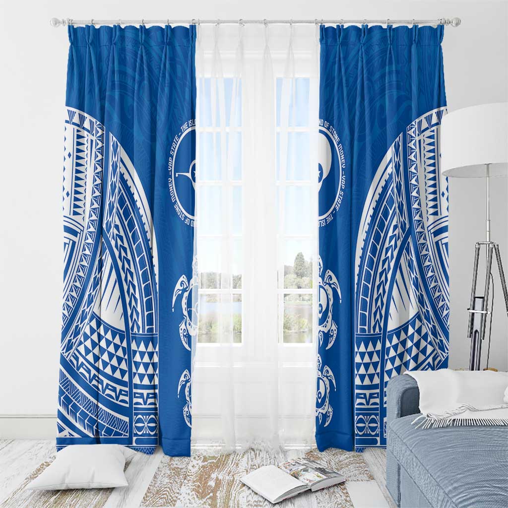 FSM Yap States Window Curtain Micronesia Six 9 One Polynesian Tribal Pattern