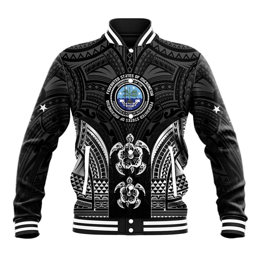 FSM Micronesia Six 9 One Baseball Jacket Polynesian Tribal Pattern