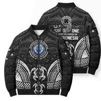 FSM Micronesia Six 9 One Bomber Puffer Jacket Polynesian Tribal Pattern - Polynesian Pride