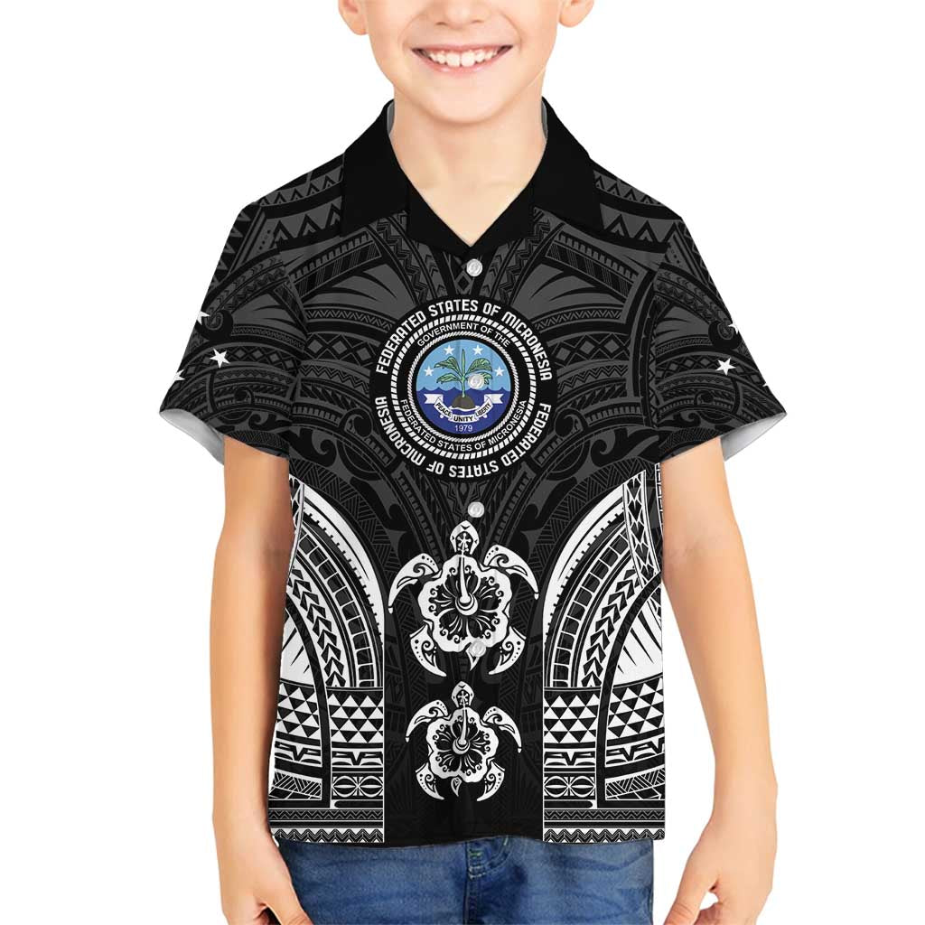 FSM Micronesia Six 9 One Family Matching Puletasi and Hawaiian Shirt Polynesian Tribal Pattern