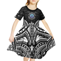 FSM Micronesia Six 9 One Kid Short Sleeve Dress Polynesian Tribal Pattern