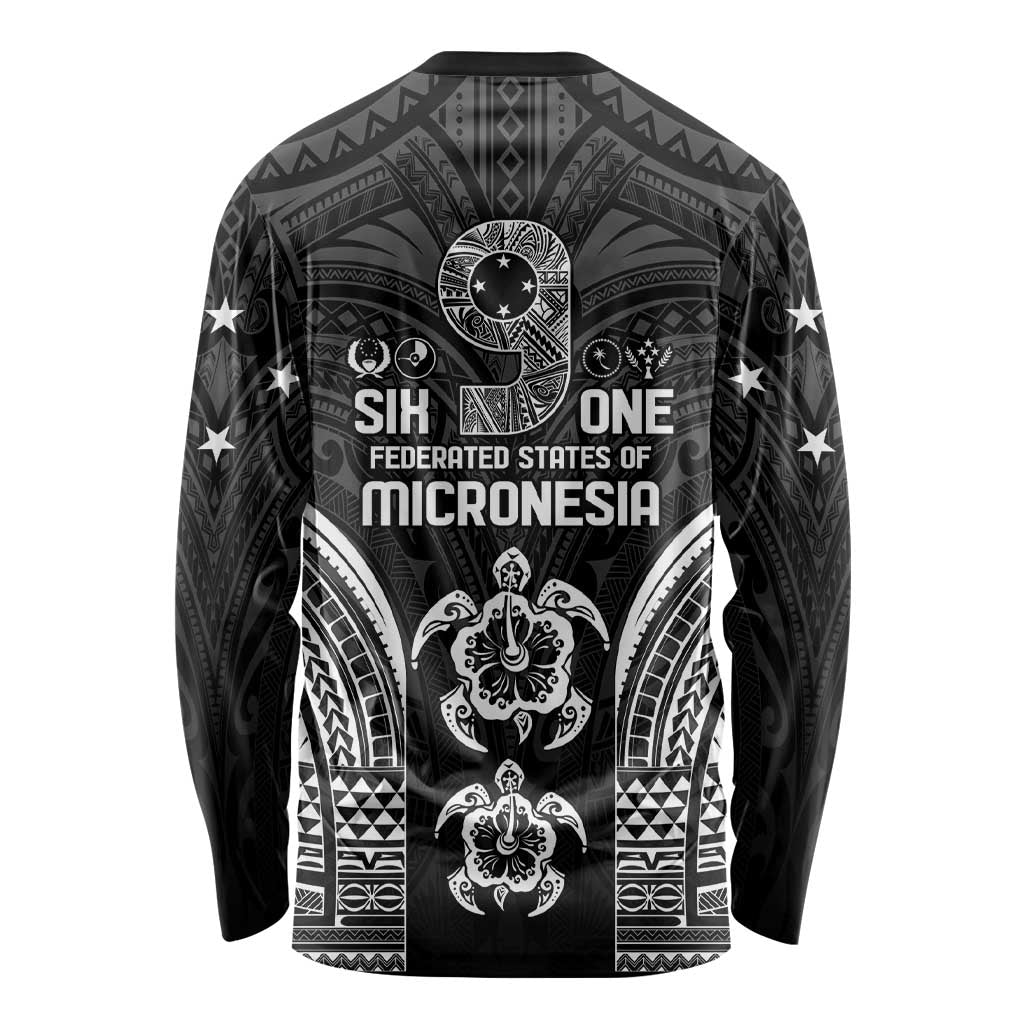 FSM Micronesia Six 9 One Long Sleeve Shirt Polynesian Tribal Pattern