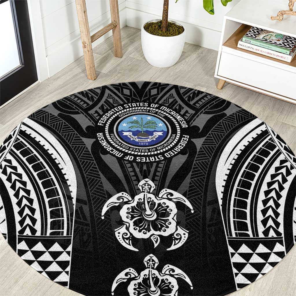 FSM Micronesia Six 9 One Round Carpet Polynesian Tribal Pattern
