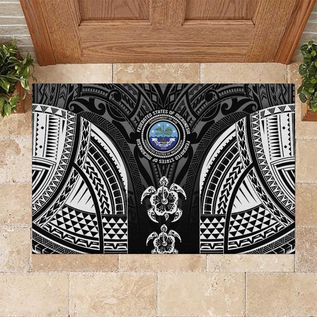 FSM Micronesia Six 9 One Rubber Doormat Polynesian Tribal Pattern