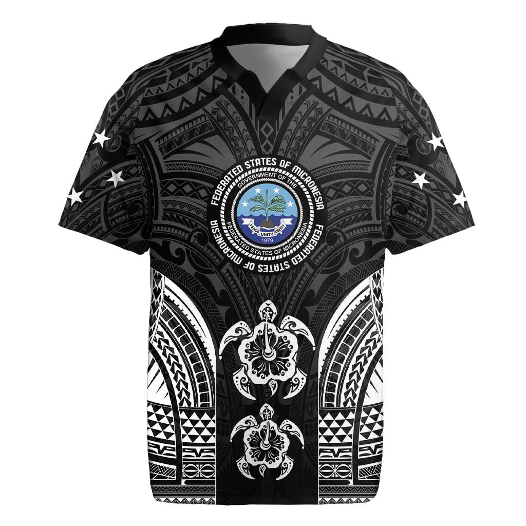 FSM Micronesia Six 9 One Rugby Jersey Polynesian Tribal Pattern