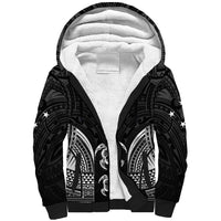 FSM Micronesia Six 9 One Sherpa Hoodie Polynesian Tribal Pattern