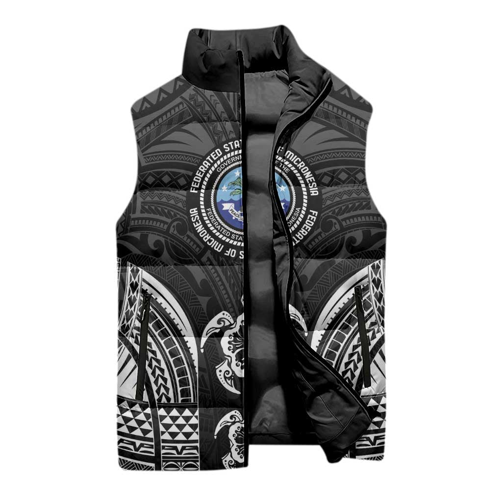FSM Micronesia Six 9 One Sleeveless Puffer Jacket Polynesian Tribal Pattern - Polynesian Pride
