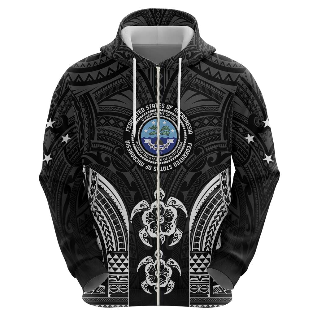 FSM Micronesia Six 9 One Zip Hoodie Polynesian Tribal Pattern