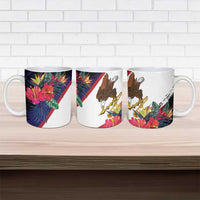 American Samoa Flag Day Since 1900 Ceramic Mug Samoa Muamua Le Atua Tropical Flowers - Polynesian Pride